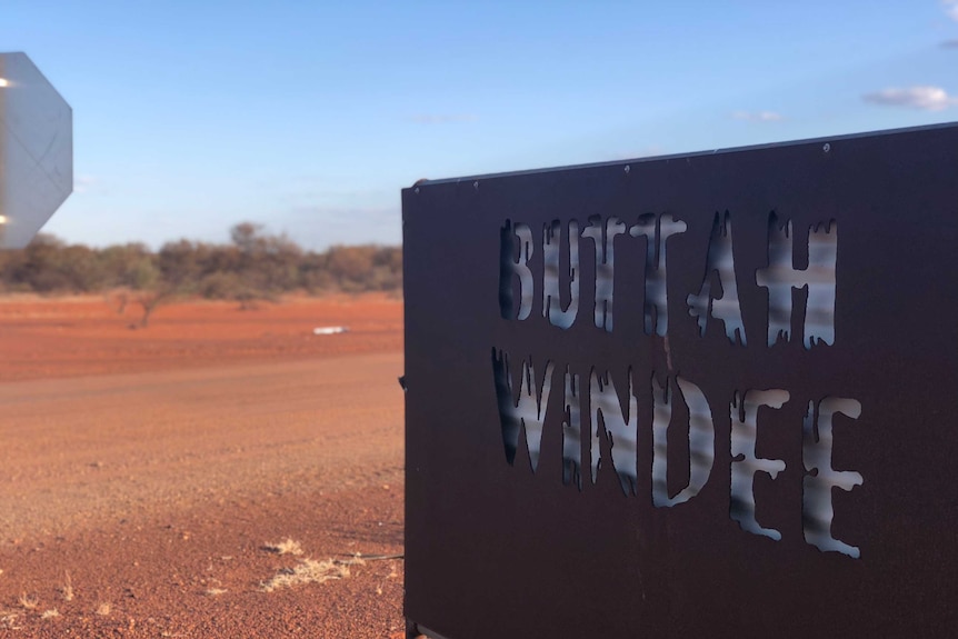 Welcome sign at the entrance of Buttah Windee community