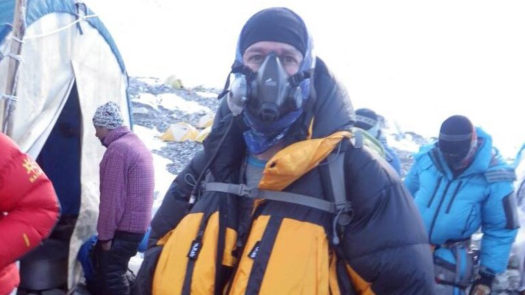 John Zeckendorf at a Mount Everest camp