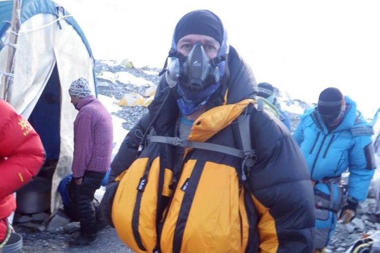 John Zeckendorf at a Mount Everest camp