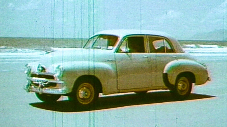 An early cream-coloured Holden model.