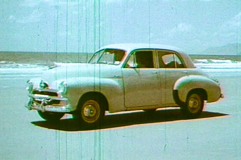 An early cream-coloured Holden model.