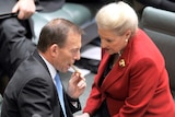 Tony Abbott listens to Bronwyn Bishop House of Reps September 2012