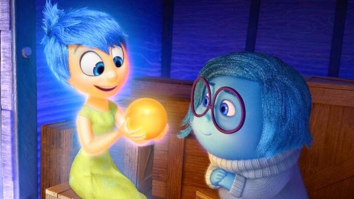 Inside Out characters Joy and Sadness