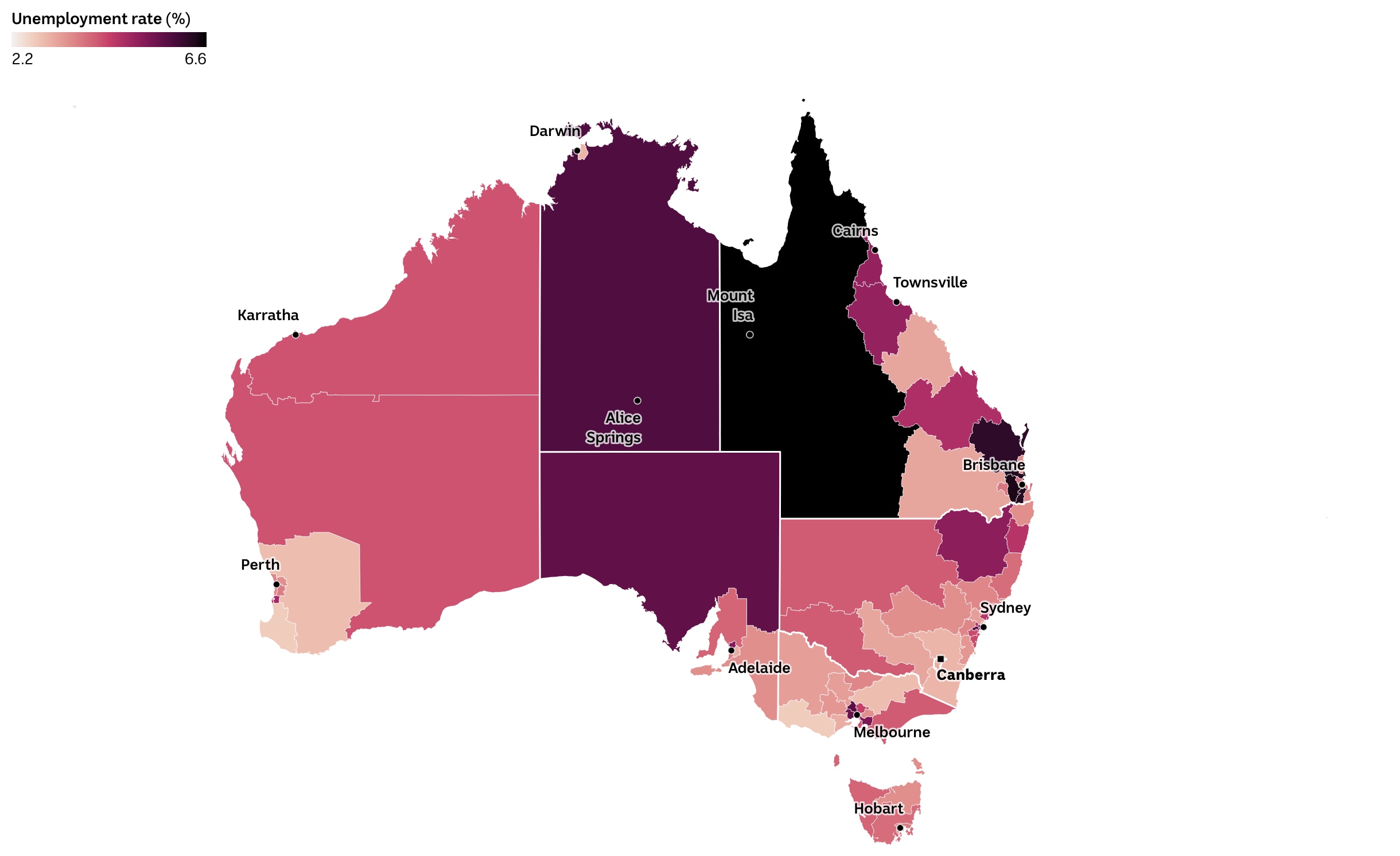 Unemployment Rate by Employment Region