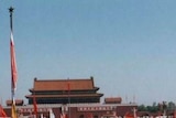 Demonstrators gather in Tiananmen Square in 1989