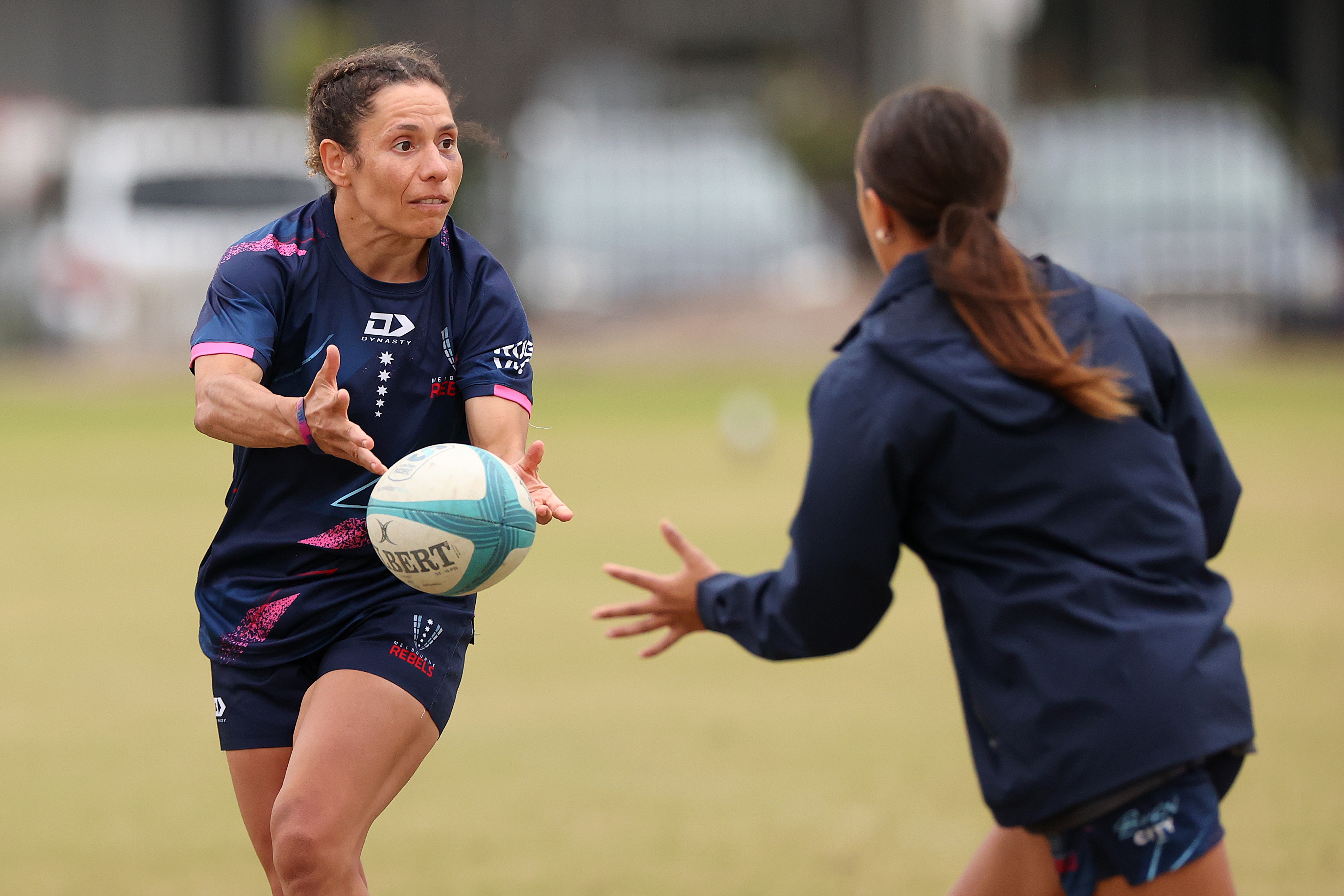 Melanie Kawa of the Rebels passes during a Melbourne Rebels Super W training session.