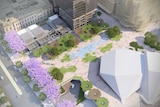 An artist's impression of the new square at the Festival Plaza