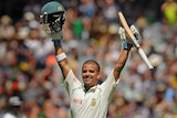 JP Duminy soaks it up after reaching his maiden Test ton.