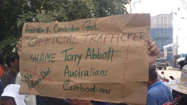 Cambodians protest Australian refugee deal