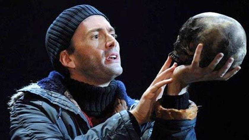 David Tennant stars in a scene from a 2008 Royal Shakespeare Company production of Hamlet.