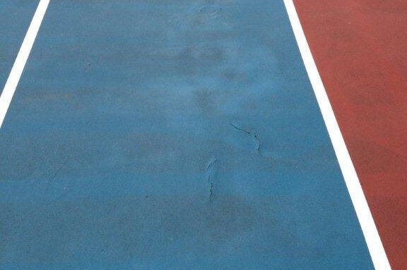 Burnie Tennis Club courts in disrepair