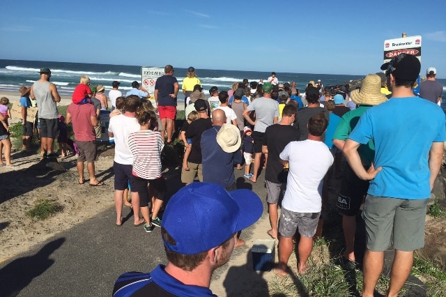 Big group of people at beach