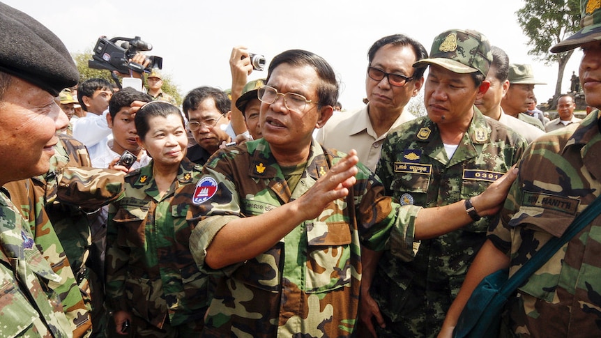 The Cambodian Prime Minister Hun Sen.