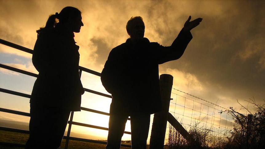 Farmer silhouette