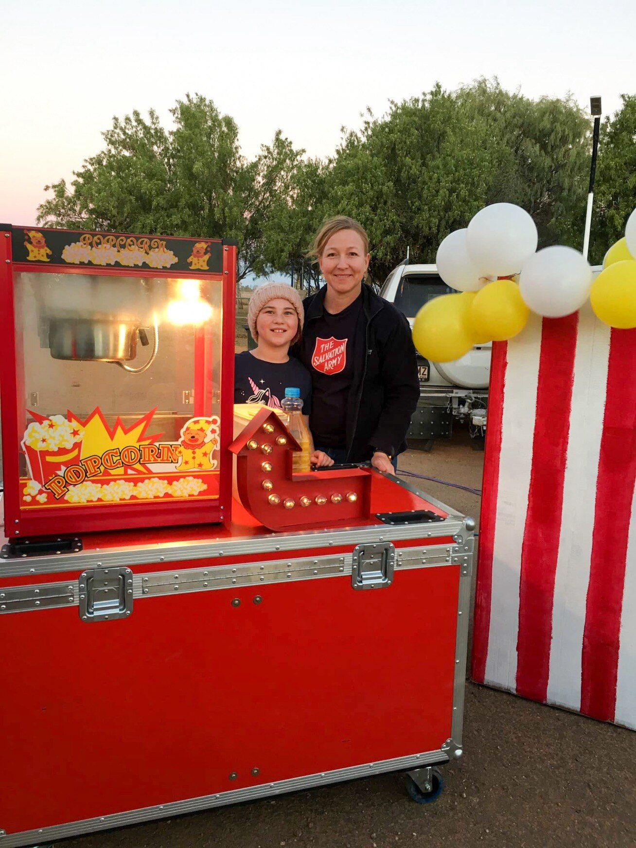 a popcorn stall