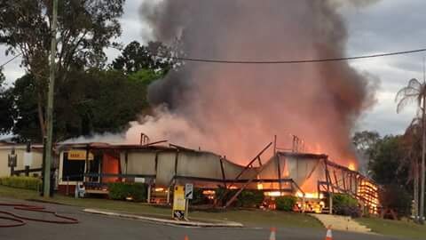 Kandanga Hotel on fire