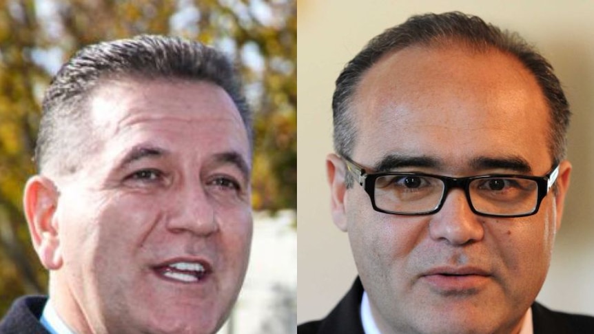 John Eren (left) and Adem Somyurek are senior Labor figures in Victoria.