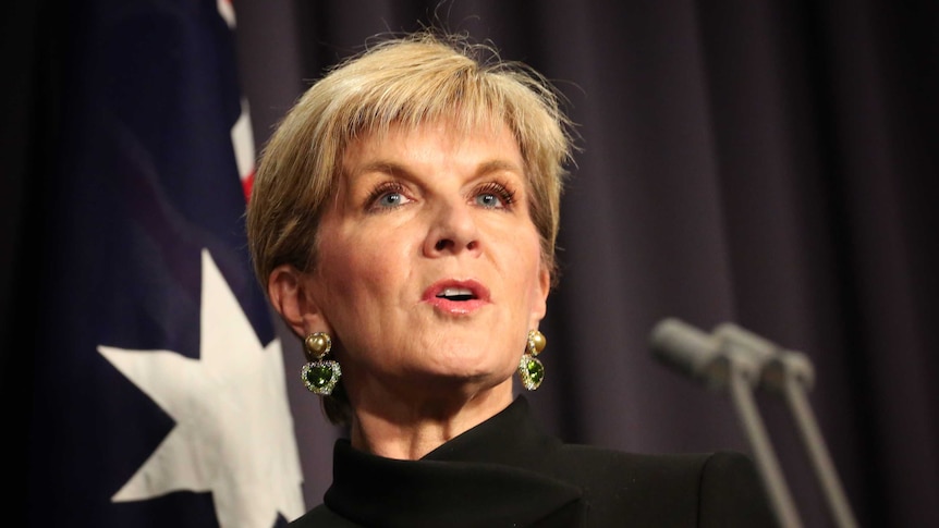 Julie Bishop speaks at Parliament House