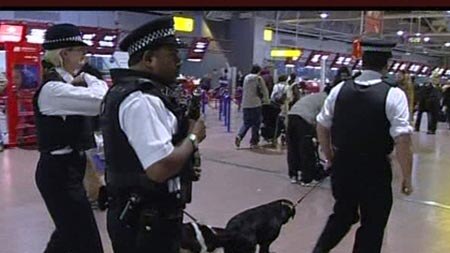 UK police search airport