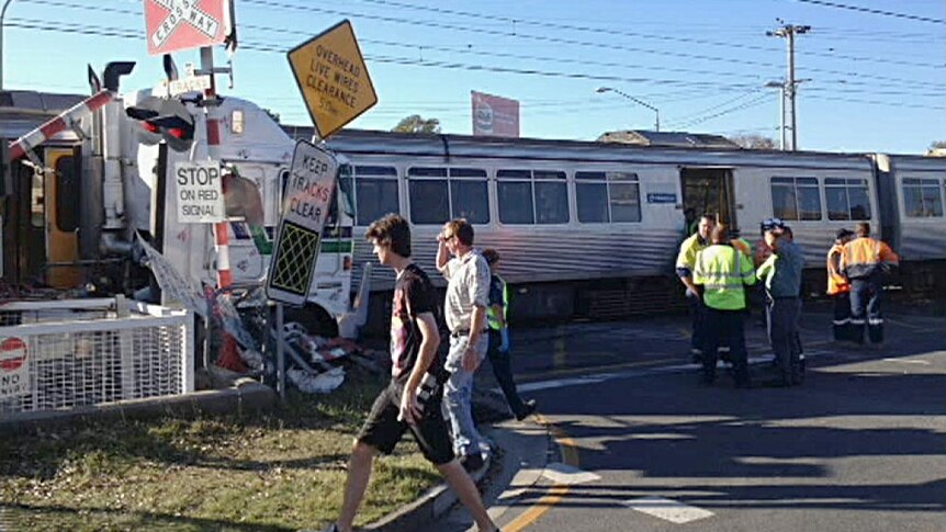 Emergency services at scene of passenger train crash at Banyo.