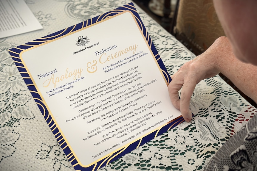 A written invitation to attend a ceremony and apology at Parliament House in Canberra