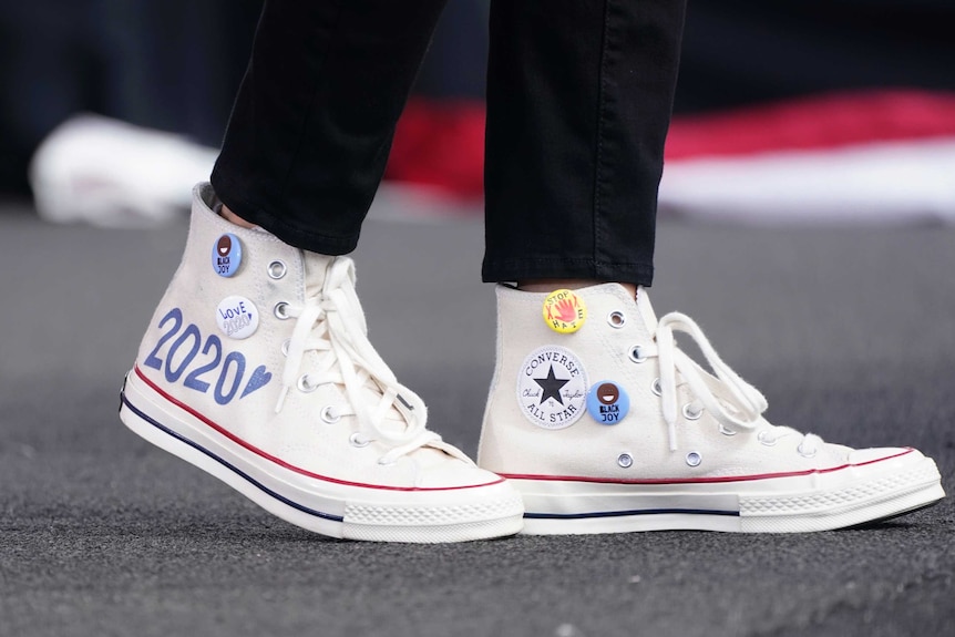 Converse high-top sneakers of Kamala Harris