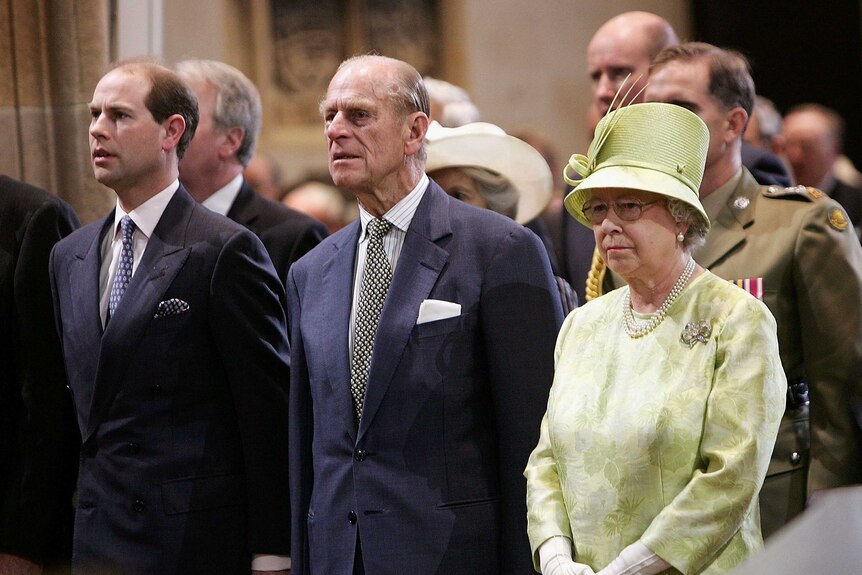 Prince Edward, Prince Philip and Queen Elizabeth II