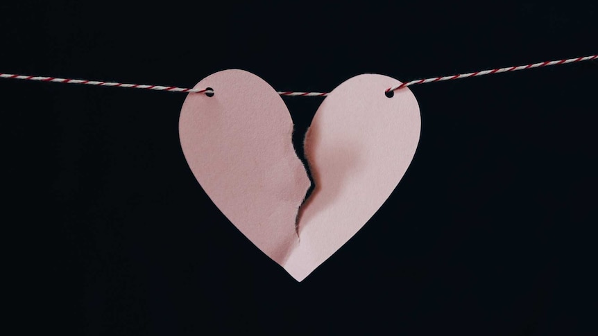 A broken heart on a string