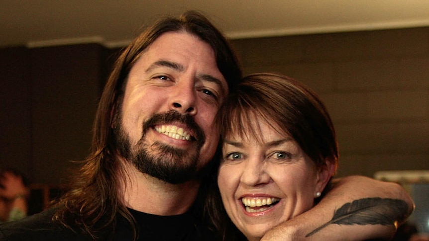 'Pleasantly surprised' ... Ms Bligh with Grohl.