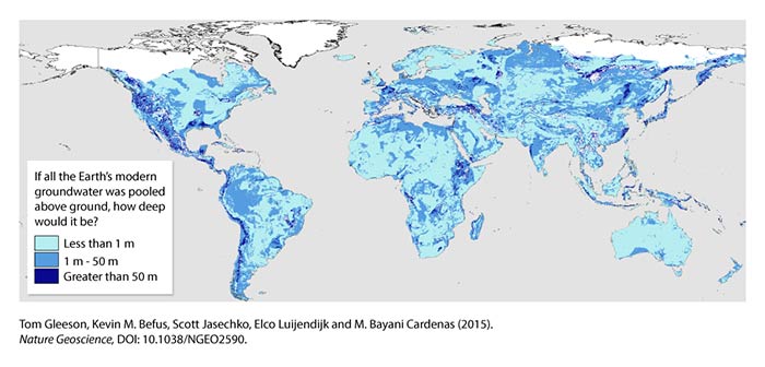 Map of Earth's modern groundwater