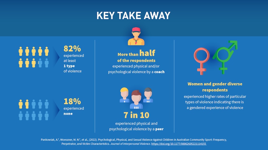 A graph showing key statistics including that 82% of respondents experienced at least one type of violence