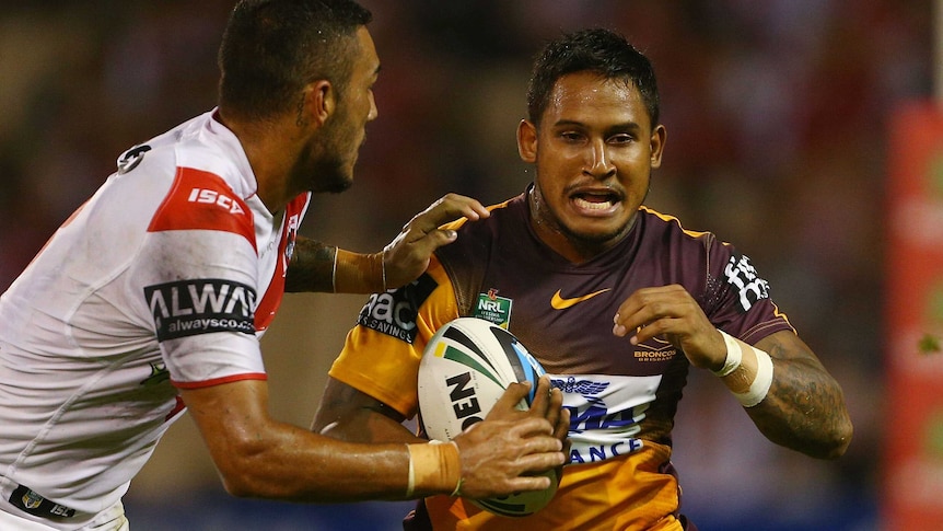 Barba makes a charge against the Dragons