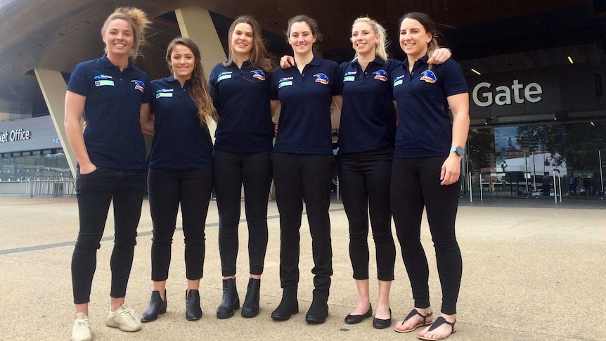 Adelaide Crows women's team players.