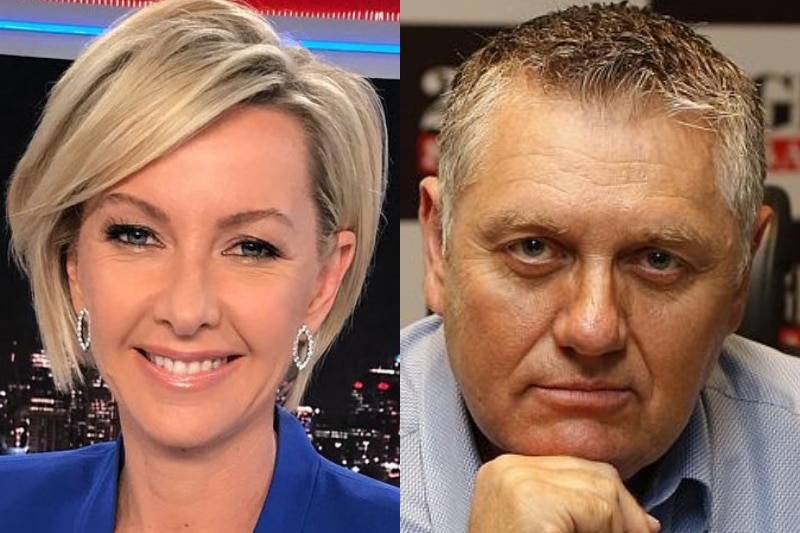 Deborah Knight and Ray Hadley sit in different studios.