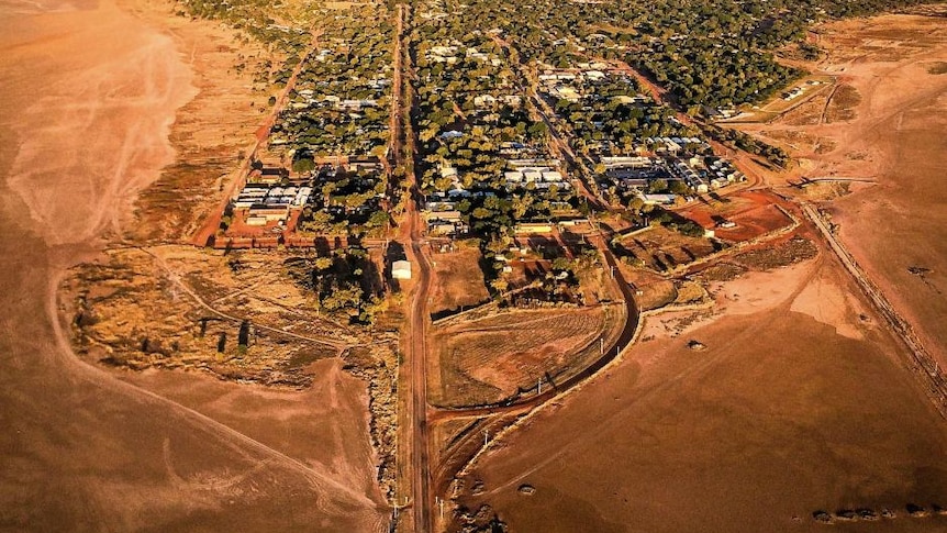 An aerial shot of Derby, WA.