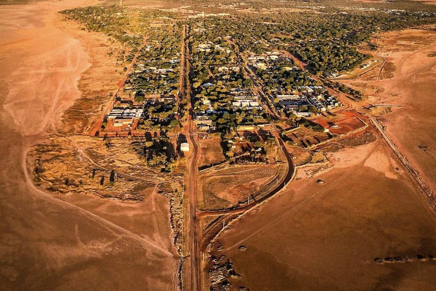 An aerial shot of Derby, WA.