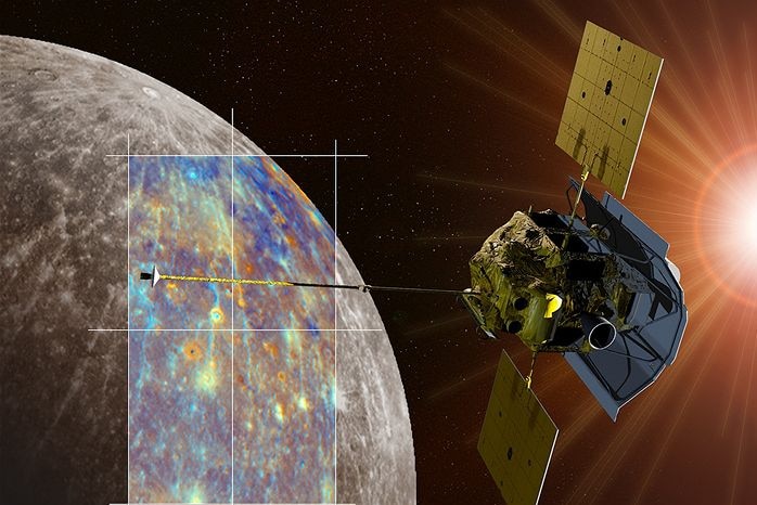 MESSENGER probe near Mercury