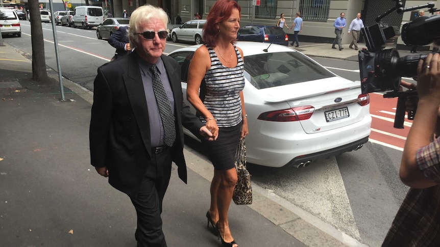 Businessman arriving for ICAC hearing