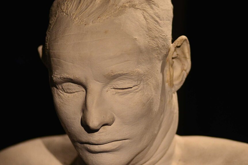 death mask made of clay