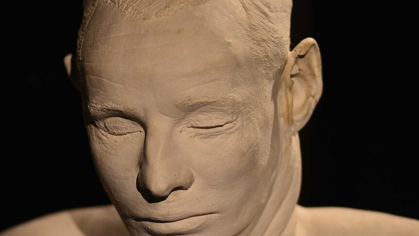 death mask made of clay