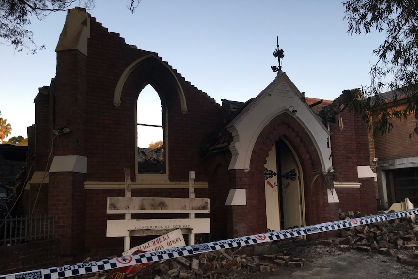 Rockdale Church destroyed by fire