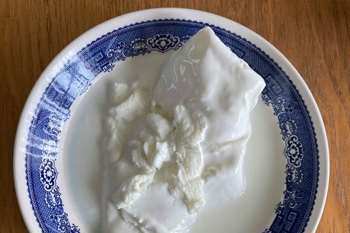 A bowl of the diary product kaymak