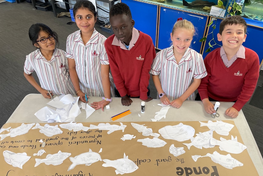 Photo of children doing arts and craft