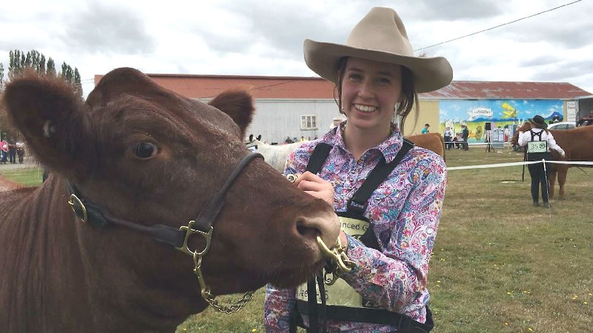 girl and cow