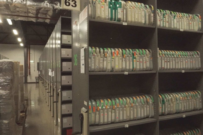 Magnetic tapes waiting to be digitised at The National Archives