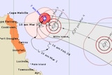 Cyclone Niran tracking map.