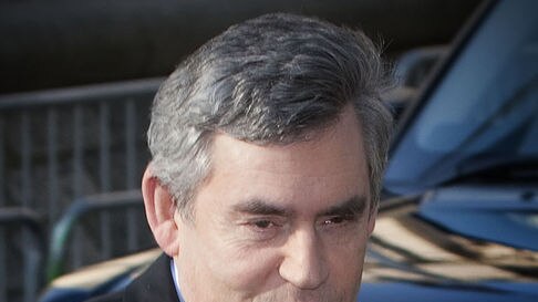 British Prime Minister Gordon Brown arrives at the Chilcott Inquiry into the Iraq War