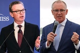 Composite image of former federal frontbencher Christopher Pyne and former SA premier Jay Weatherill.