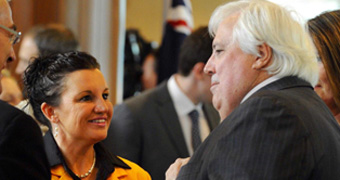 Jacqui Lambie and Clive Palmer