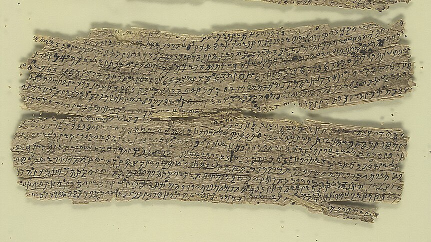 Conserved Gandharan scroll